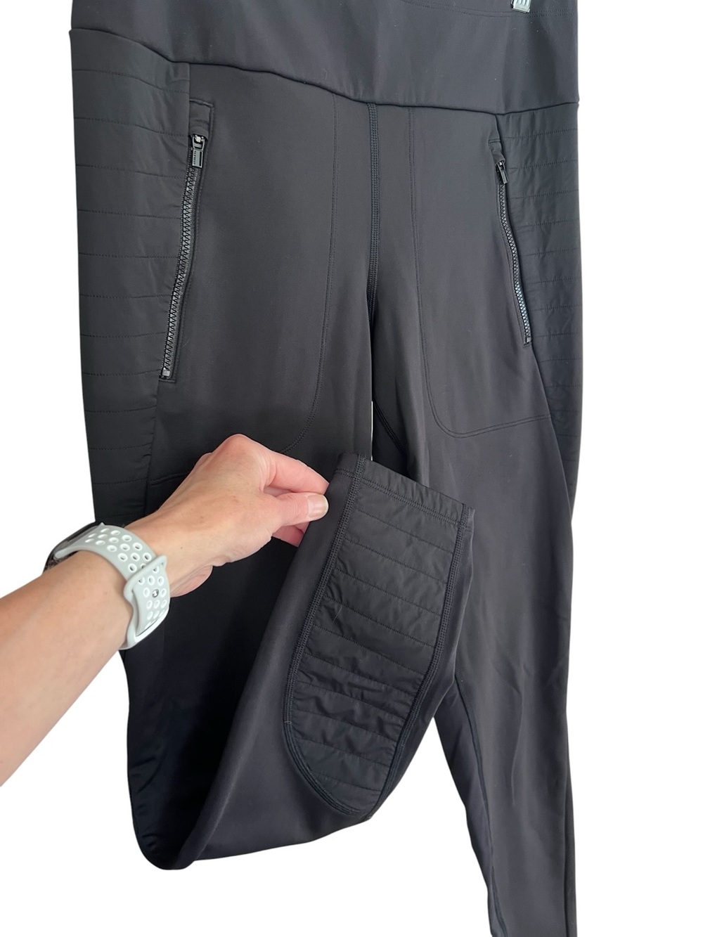 Athleta Peak Hybrid Fleece Tight Legging Black Hiking Size Small - Picture 5 of 10